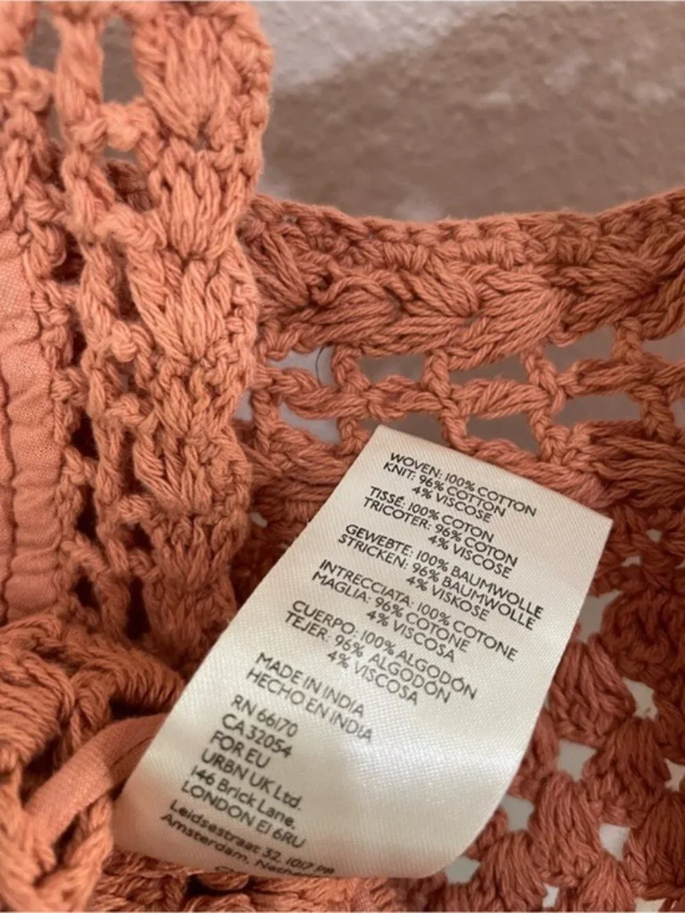 Free People Crochet Feminine Long Sleeve Top Boho Puff Sleeve Vintage